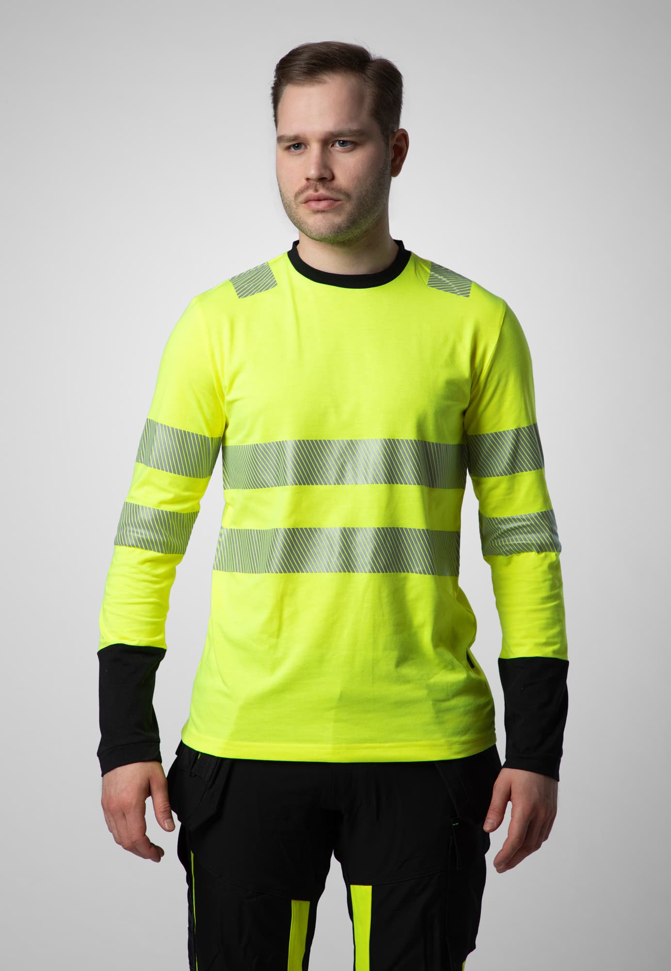 6014 T-shirt Langermet EN ISO 20471 Kl 3/2
