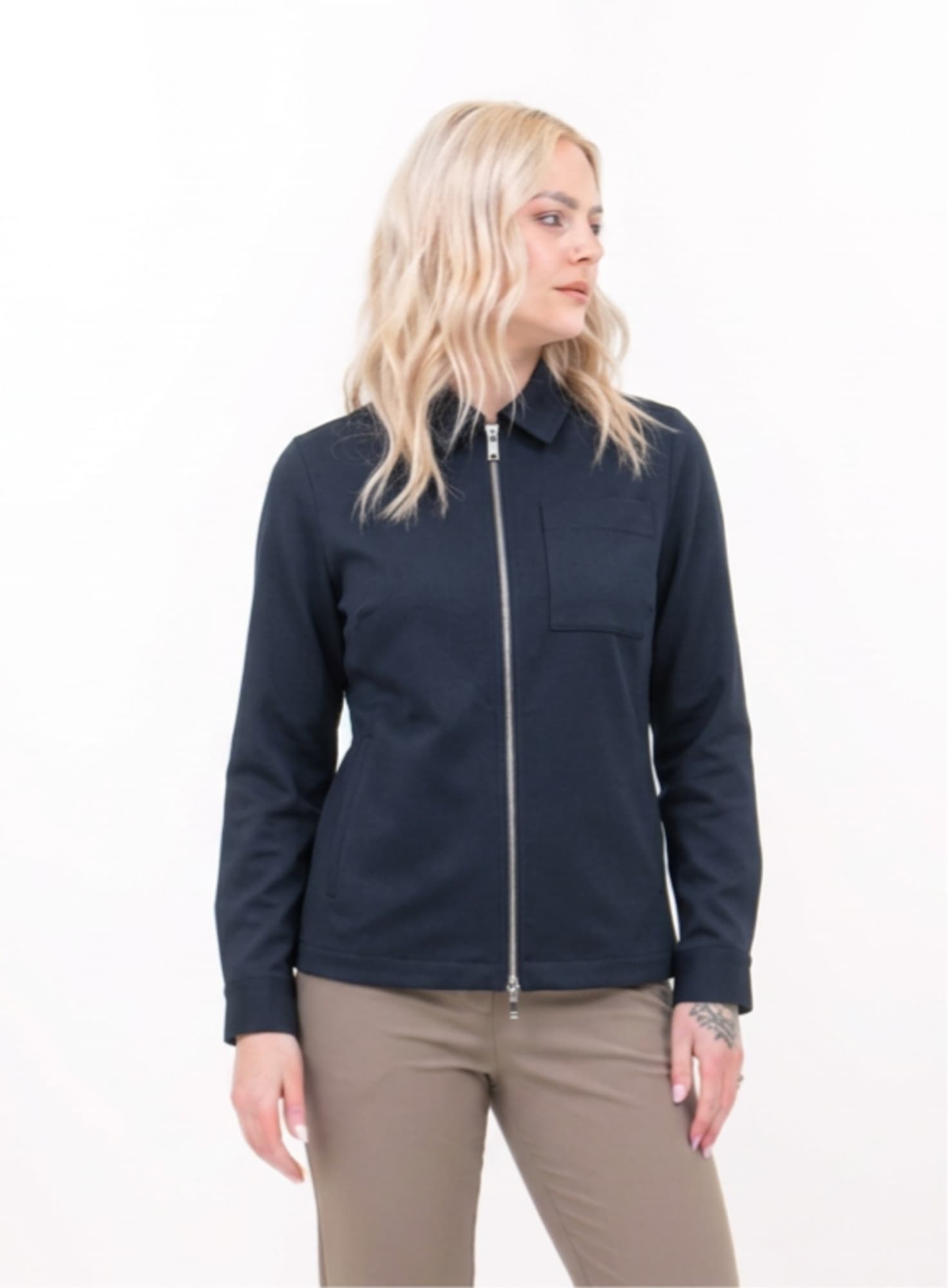 Modern Zip Overshirt Woman – bilde 2